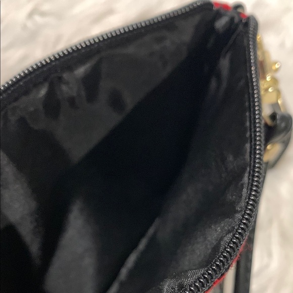 🟢3 for $20—-SHERPA Stylish Red and Black Houndstooth Clutch - Picture 7 of 10